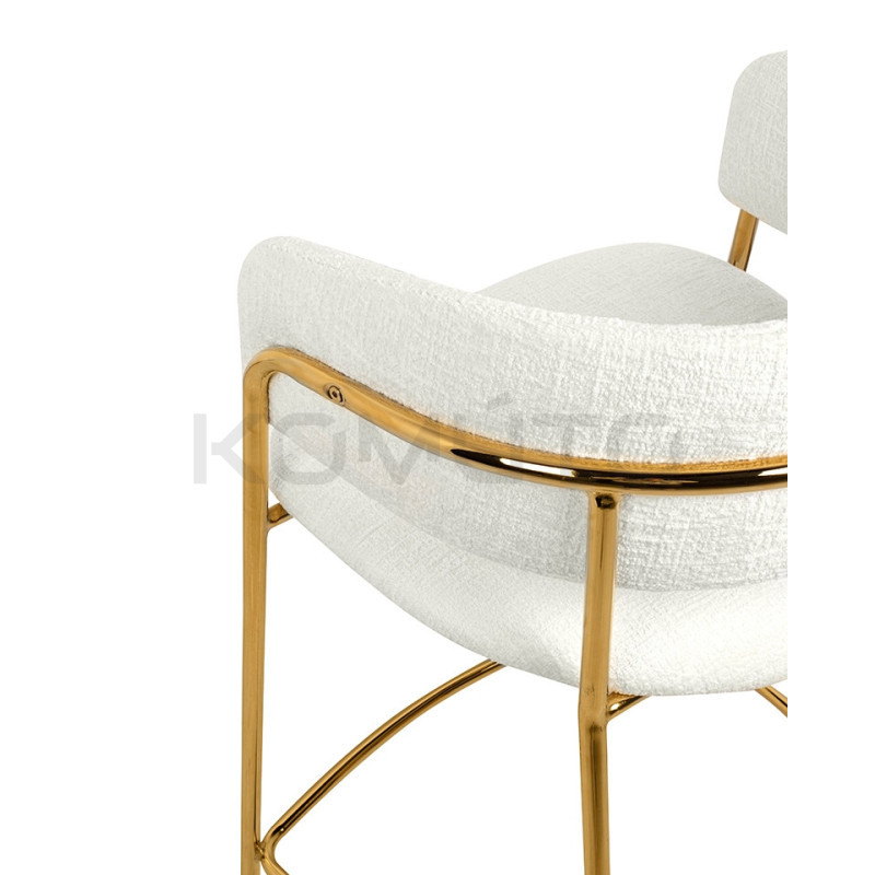 Nowoczesny biały Hoker glamour DELTA 65 złote nogi wygodny