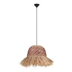Naturalna lampa wisząca z rafii hiacyntu i sznurka  Katia 42