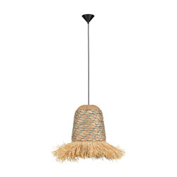Lampa wisząca rafia hiacynt sznurek Katia niebieska 32