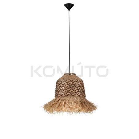 Naturalna Lampa wisząca z rafii i sznurka Katia brązowa 37