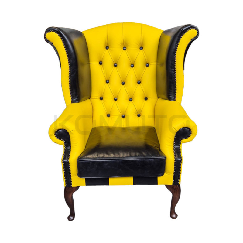 Nowoczesny Fotel Uszak Chesterfield Lord Regent Skóra