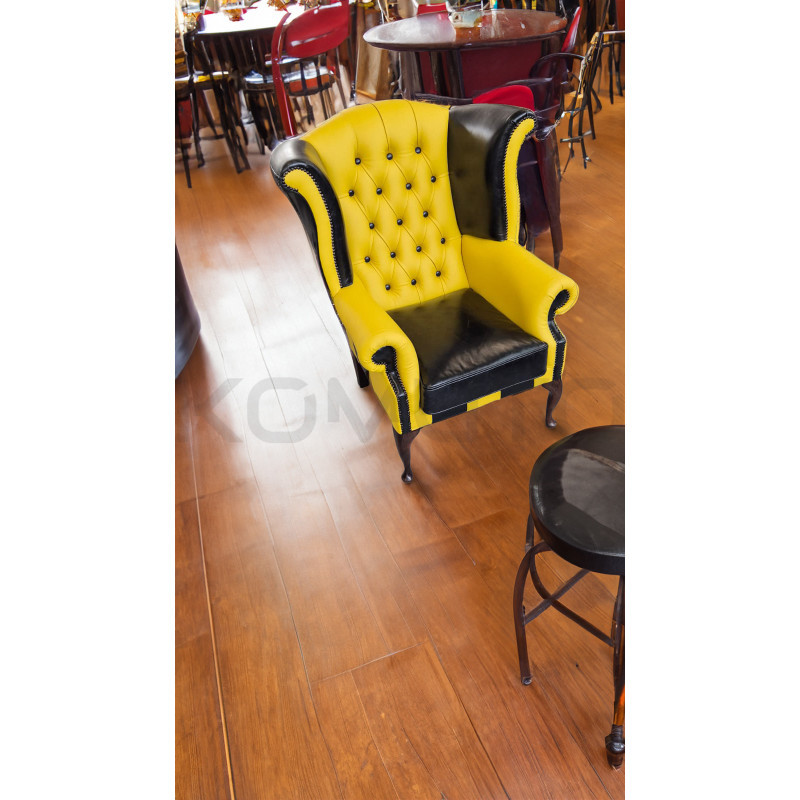 Nowoczesny Fotel Uszak Chesterfield Lord Regent Skóra