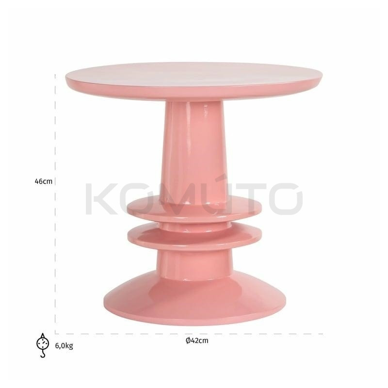 Okrągły Stolik JOSY różowy słodki mały wesoły