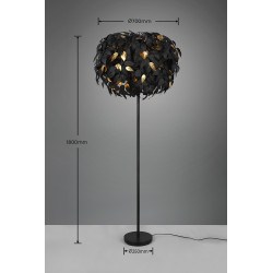 Lampa podłogowa Sapling czarno złote drzewko