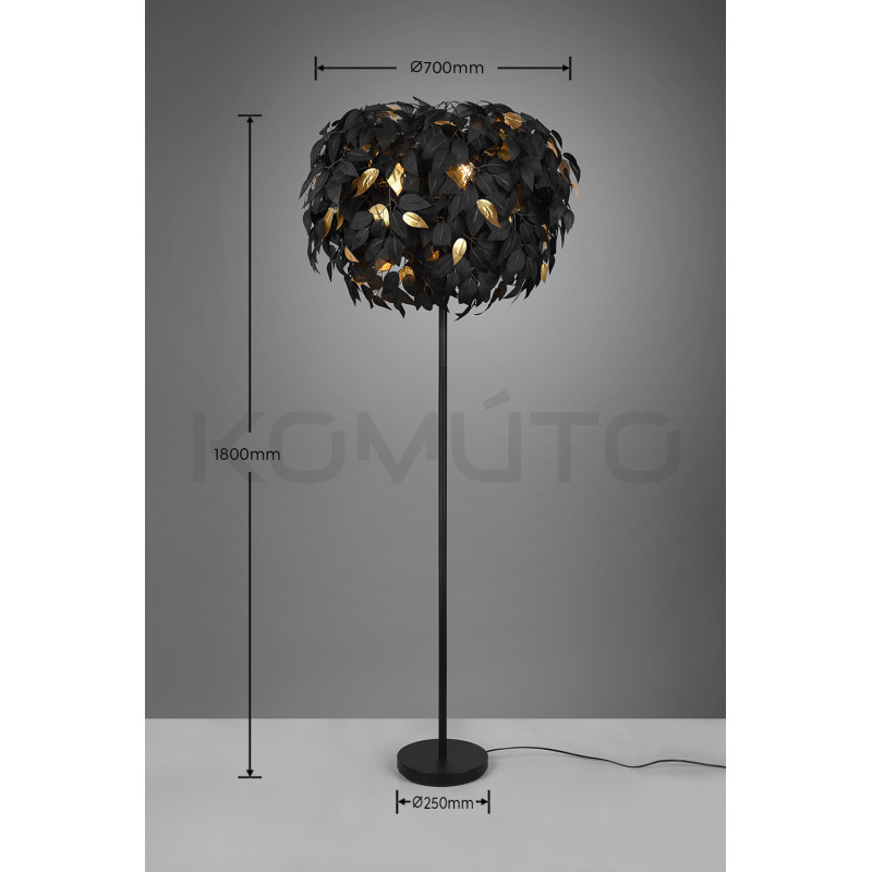 Lampa podłogowa Sapling czarno złote drzewko