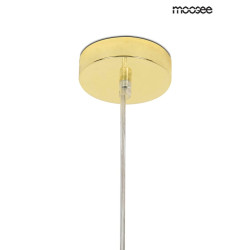 Lampa wisząca ALURE 85 złota obręcz z 15 kloszami do salonu Lampa wisząca ALURE 85 złota obręcz z 15 kloszami do salonu