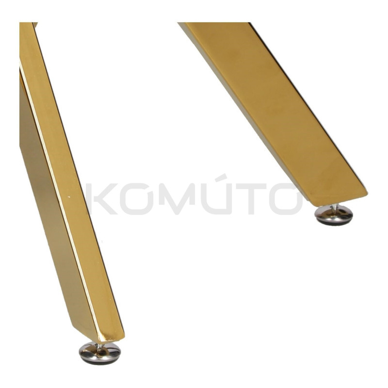 Okrągły stolik kawowy CROSS 60 transparentny złoty do sofy Okrągły stolik kawowy CROSS 60 transparentny złoty do sofy