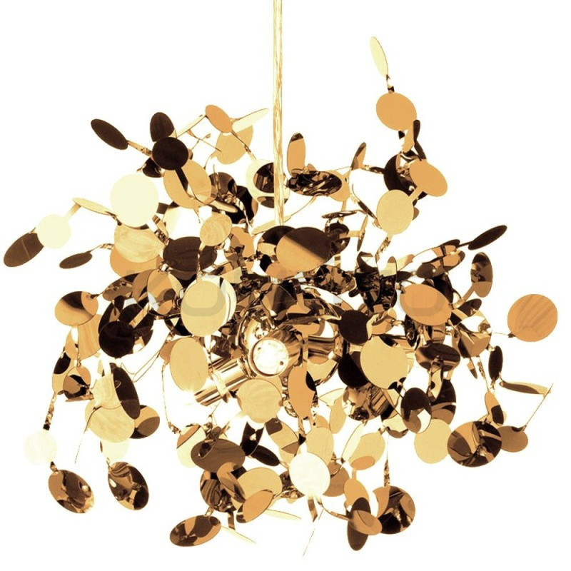 Lampa Wisząca Glamour MONETTI MONETE 40 złota nowoczesna