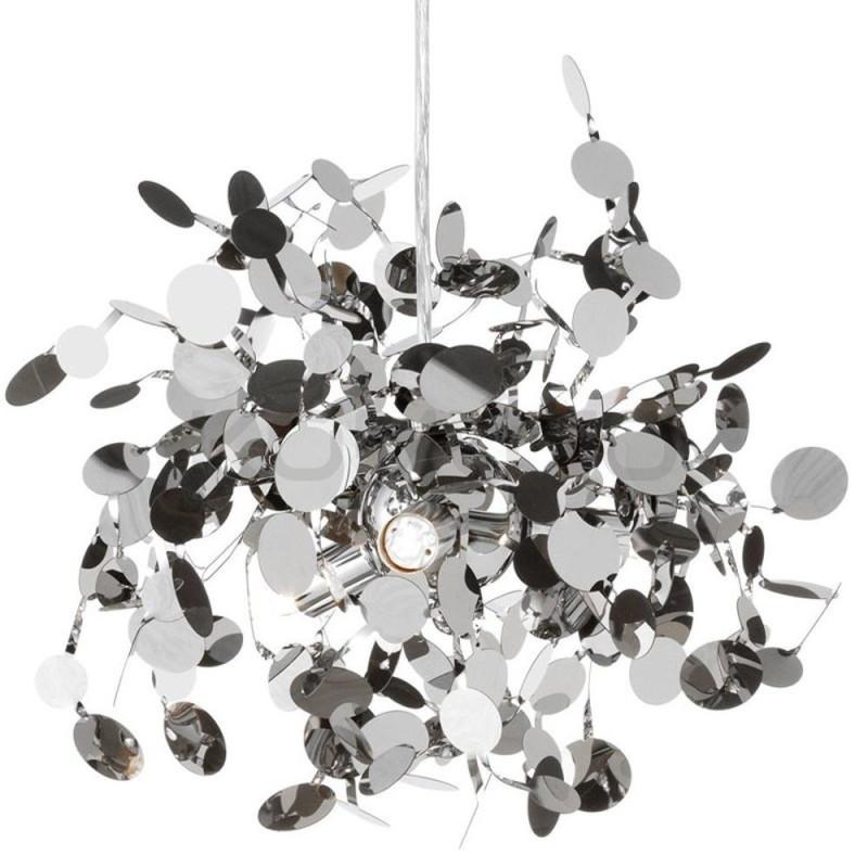 LAMPA WISZĄCA MONETTI MONETE 40 SREBRNA monety cekiny chrom