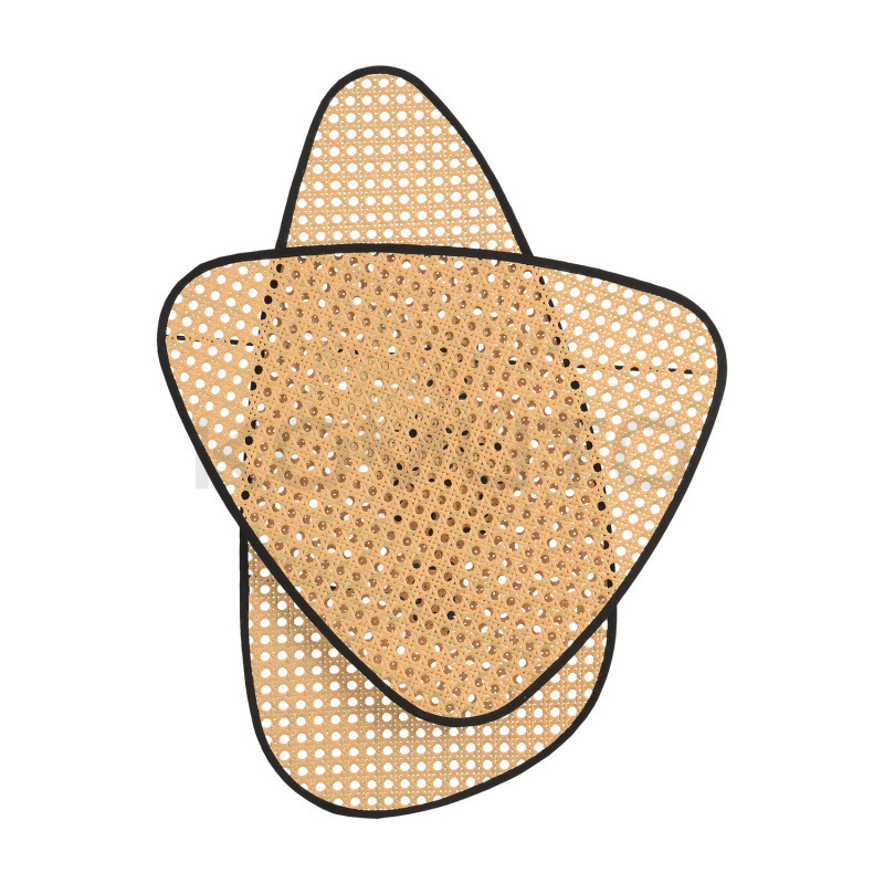 Designerski Kinkiet Natura DUO 60 boho rattan plecionka
