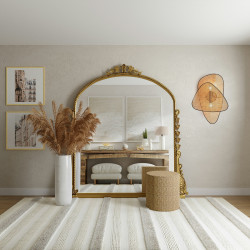 Designerski Kinkiet Natura DUO 60 boho rattan plecionka