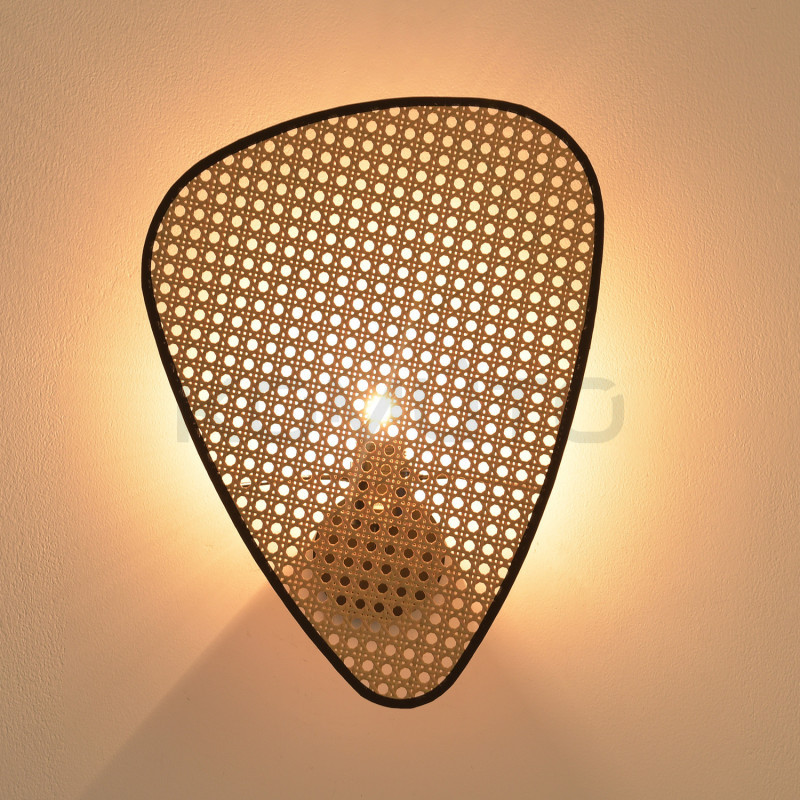 Kinkiet rattanowy plecionka wiedeńska Natura 43 styl boho