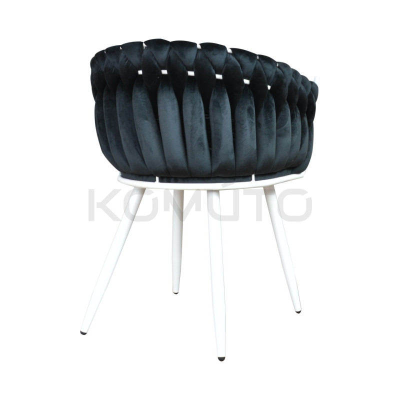 Krzesło Larissa białe nogi plecione oparcie wybór koloru Krzesło Larissa białe nogi plecione oparcie wybór koloru