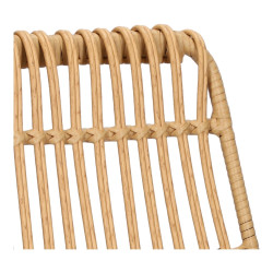 Plecione Krzesło naturalne Nature czarne nogi na balkon taras 