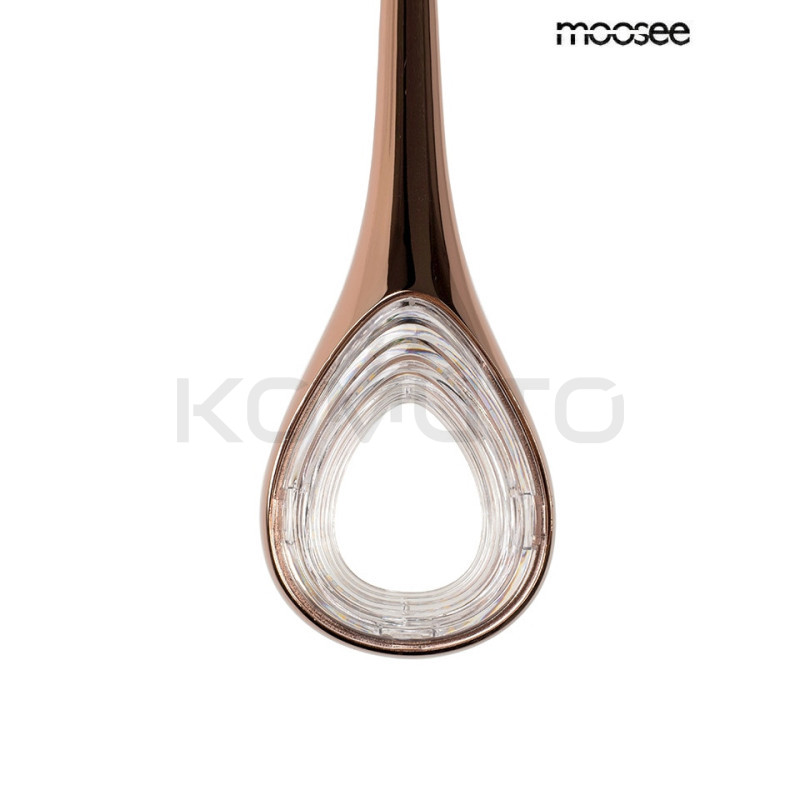 Pionowa Lampa wisząca VUELO miedziana łezka kropla błyszcząca Pionowa Lampa wisząca VUELO miedziana łezka kropla błyszcząca