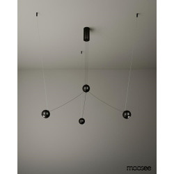 Futurystyczna nowoczesna lampa wisząca OCTO 3 czarna do biura Futurystyczna nowoczesna lampa wisząca OCTO 3 czarna do biura