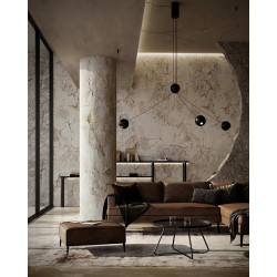 Futurystyczna nowoczesna lampa wisząca OCTO 3 czarna do biura Futurystyczna nowoczesna lampa wisząca OCTO 3 czarna do biura