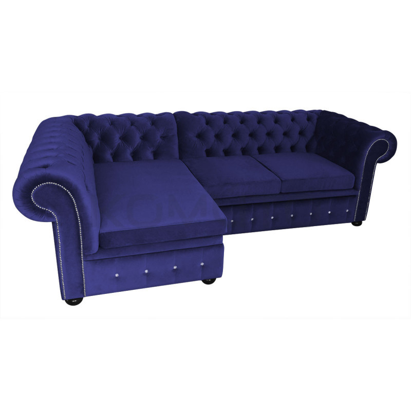 Narożnik Chesterfield rozkładany z pojemnikiem Normal Relax 160x260