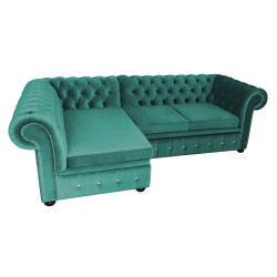 Narożnik Chesterfield rozkładany z pojemnikiem Normal Relax 160x260