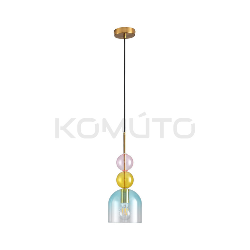 Lampa PASTELLO BLUE – Szklane klosze, pastelowe światło Lampa PASTELLO BLUE – Szklane klosze, pastelowe światło