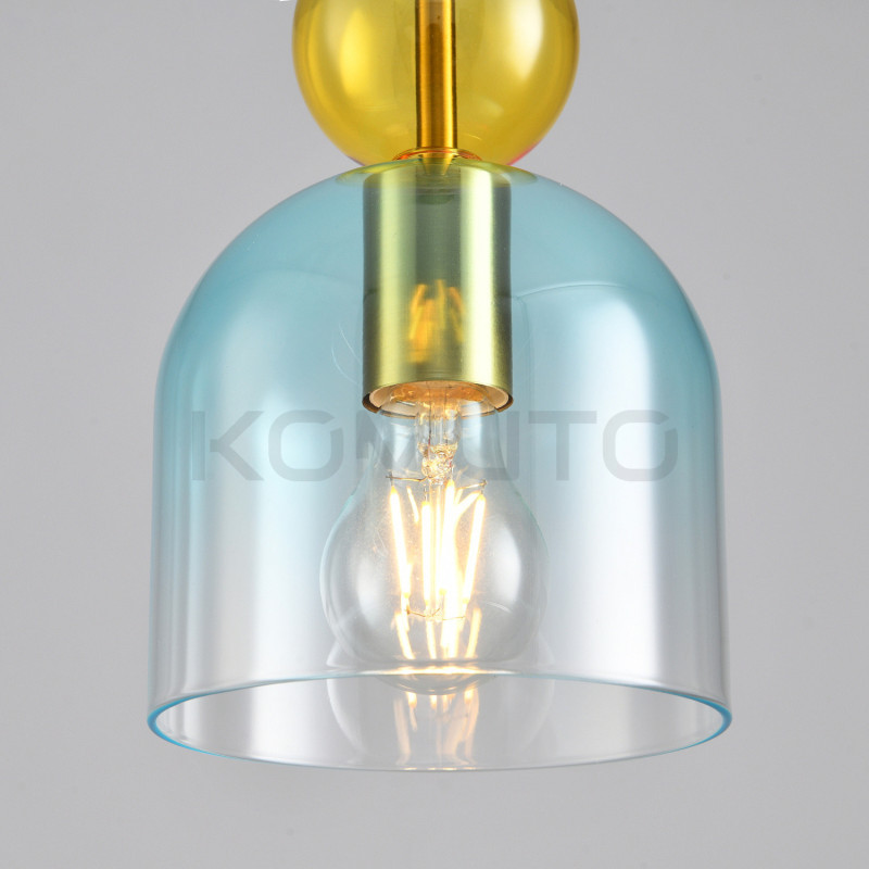 Lampa PASTELLO BLUE – Szklane klosze, pastelowe światło Lampa PASTELLO BLUE – Szklane klosze, pastelowe światło