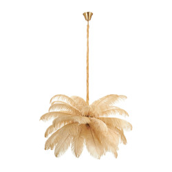 Lampa z Piór EMU – Beżowa, Różowa, Biała | Lampa Wisząca Lampa z Piór EMU – Beżowa, Różowa, Biała | Lampa Wisząca