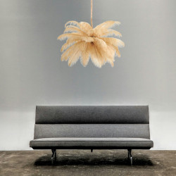 Lampa z Piór EMU – Beżowa, Różowa, Biała | Lampa Wisząca Lampa z Piór EMU – Beżowa, Różowa, Biała | Lampa Wisząca