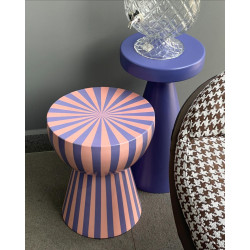 Stolik VALERIA różowo fioletowy aorystyczny zaskakujący szalony