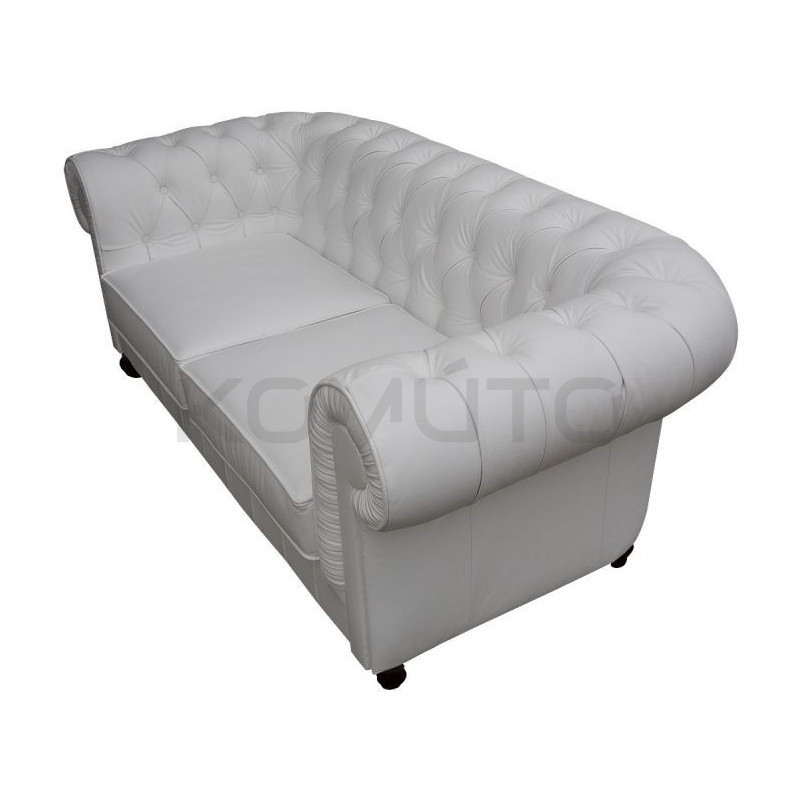 Sofa Chesterfield w skórze Canon 2 osobowa | Komuto.pl