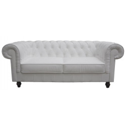 Sofa Chesterfield w skórze Canon 2 os.