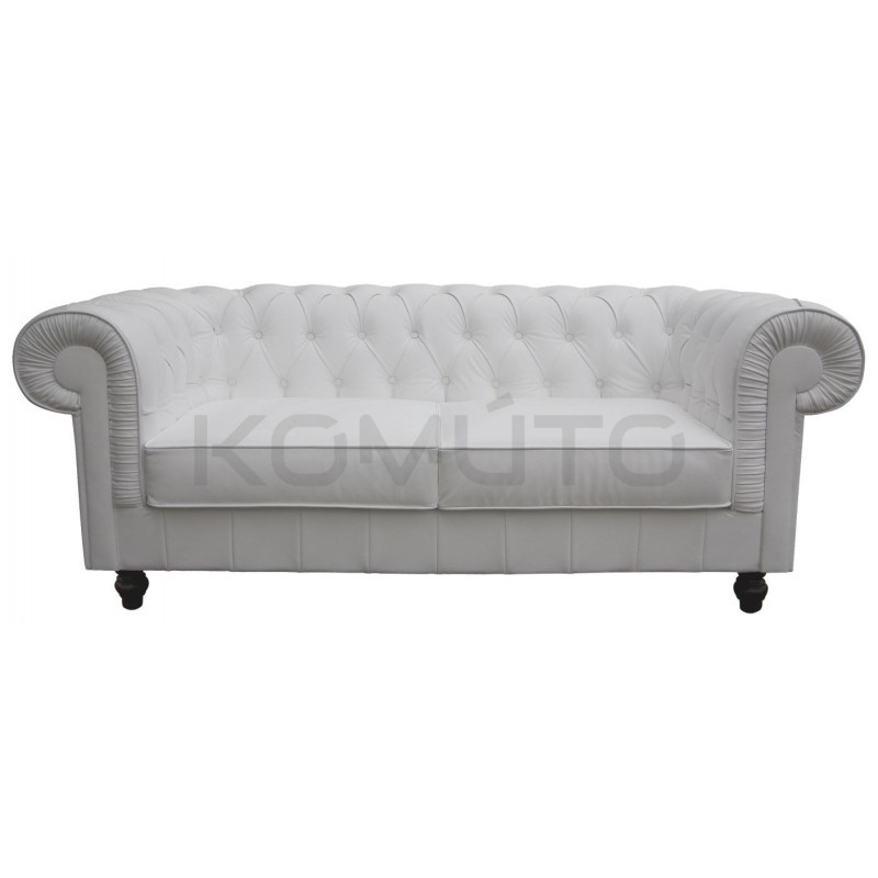 Sofa Chesterfield w skórze Canon 2 osobowa | Komuto.pl