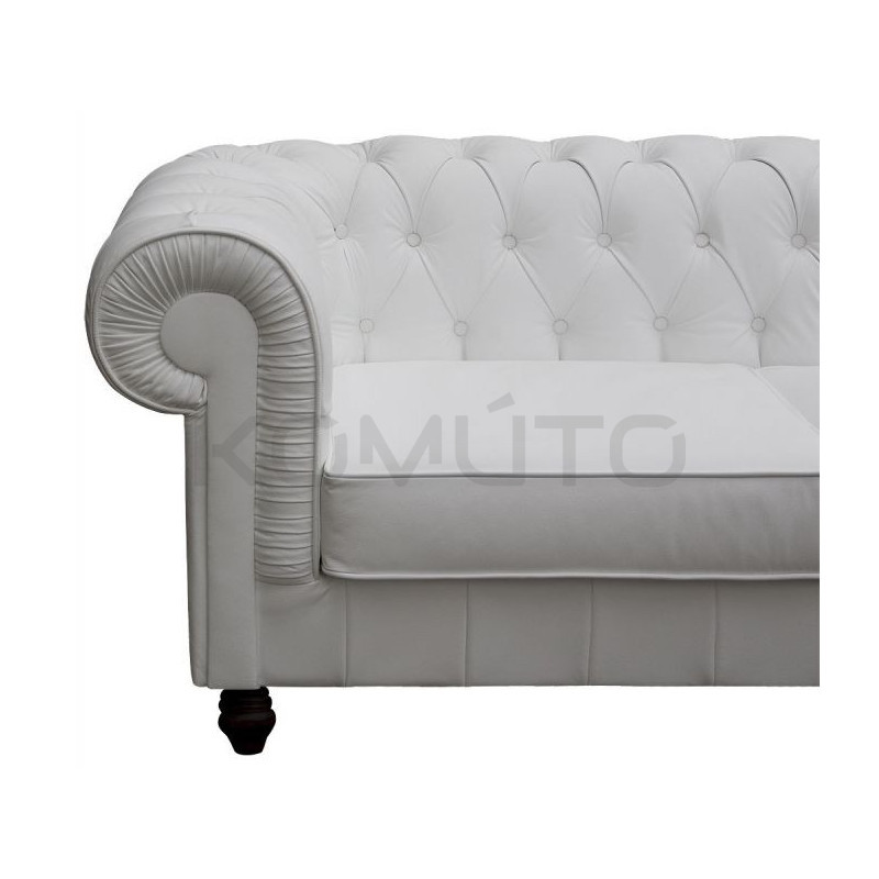 Sofa Chesterfield w skórze Canon 2 osobowa | Komuto.pl