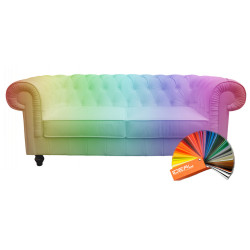 Sofa Chesterfield w skórze Canon 2 osobowa | Komuto.pl