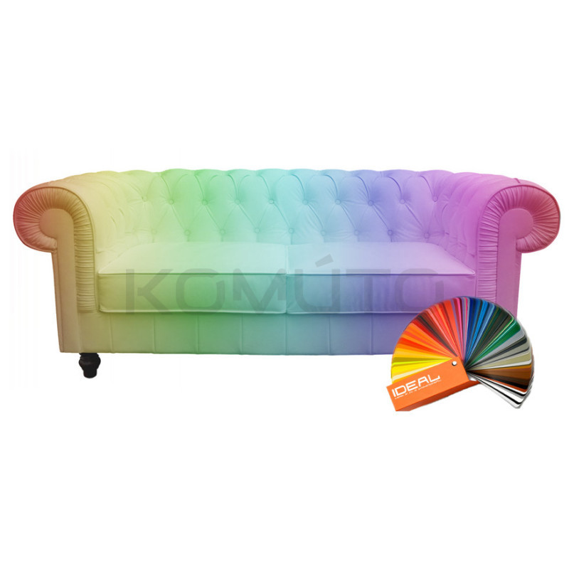 Sofa Chesterfield w skórze Canon 2 osobowa | Komuto.pl