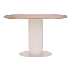 Stół Gativel Fornir Dębowy/Biały – Nowoczesny stół na 5-6 os Stół Gativel Fornir Dębowy/Biały – Nowoczesny stół na 5-6 os