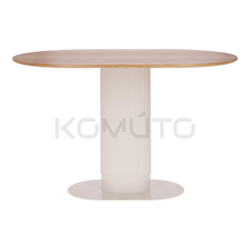 Stół Gativel Fornir Dębowy/Biały – Nowoczesny stół na 5-6 os Stół Gativel Fornir Dębowy/Biały – Nowoczesny stół na 5-6 os