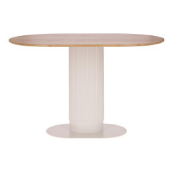 Stół Gativel Fornir Dębowy/Biały – Nowoczesny stół na 5-6 os Stół Gativel Fornir Dębowy/Biały – Nowoczesny stół na 5-6 os