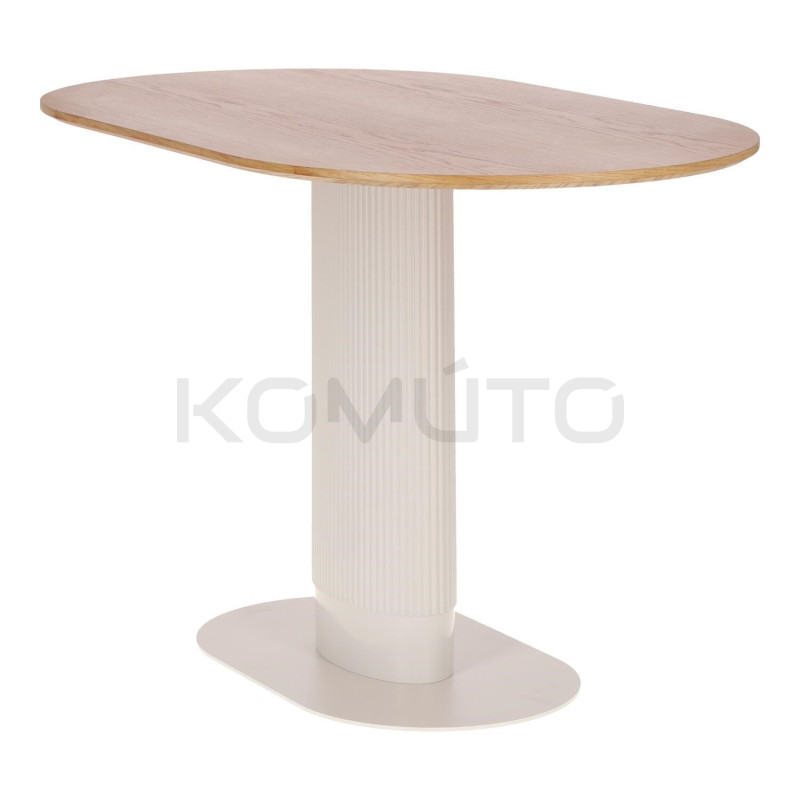 Stół Gativel Fornir Dębowy/Biały – Nowoczesny stół na 5-6 os Stół Gativel Fornir Dębowy/Biały – Nowoczesny stół na 5-6 os