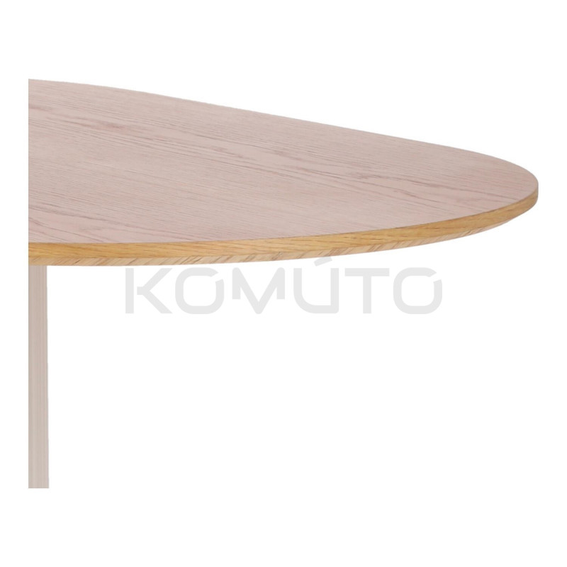 Stół Gativel Fornir Dębowy/Biały – Nowoczesny stół na 5-6 os Stół Gativel Fornir Dębowy/Biały – Nowoczesny stół na 5-6 os