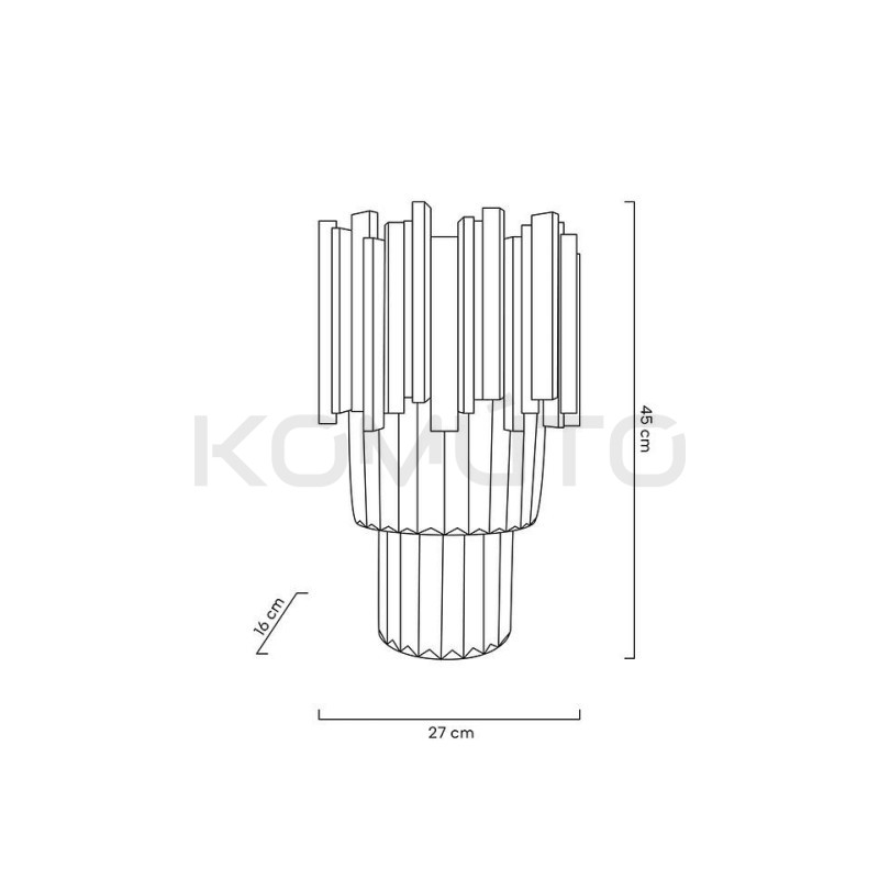 Kinkiet złoty kryształowy glamour Imperial Wall Gold | Komuto.pl