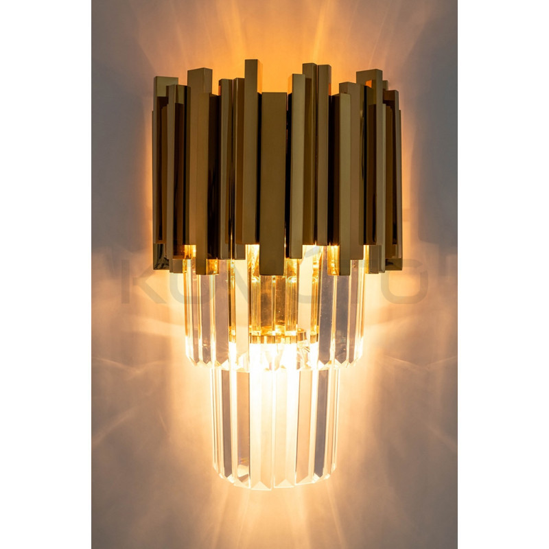 Kinkiet złoty kryształowy glamour Imperial Wall Gold | Komuto.pl
