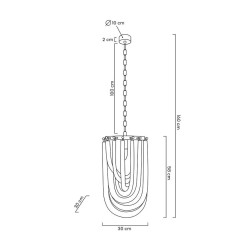 Lampa wisząca złota glamour Murano L | Komuto.pl Lampa wisząca złota glamour Murano L | Komuto.pl