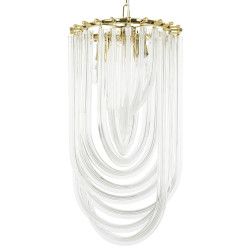 Lampa wisząca złota glamour Murano L