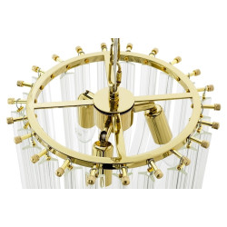 Lampa wisząca złota glamour Murano L | Komuto.pl Lampa wisząca złota glamour Murano L | Komuto.pl