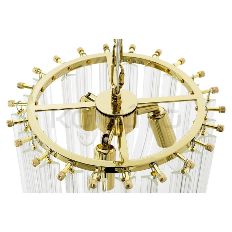 Lampa wisząca złota glamour Murano L | Komuto.pl Lampa wisząca złota glamour Murano L | Komuto.pl