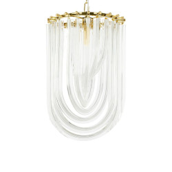 Lampa wisząca złota glamour Murano S