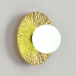 Kinkiet Sun: Złota impresja światła|Artystyczna lampa ścienna