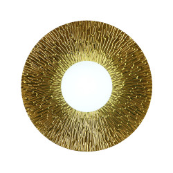 Kinkiet Sun: Złota rzeźba świetlna | Artystyczny design lampy