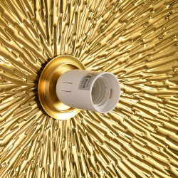 Kinkiet Sun: Złota rzeźba świetlna | Artystyczny design lampy