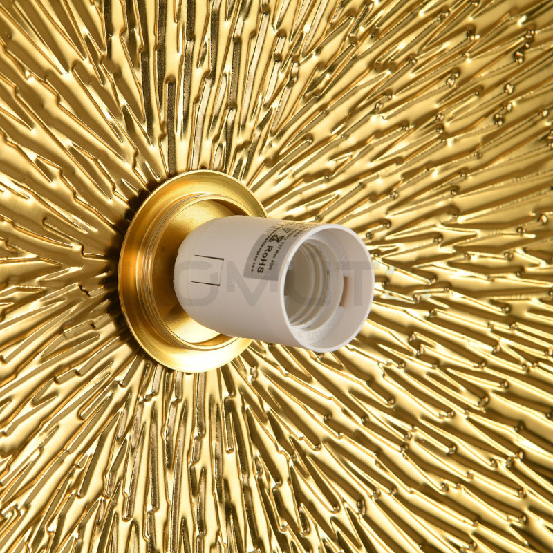 Kinkiet Sun: Złota rzeźba świetlna | Artystyczny design lampy